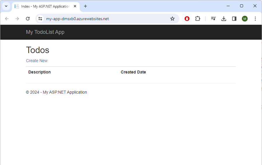App overview after publishing