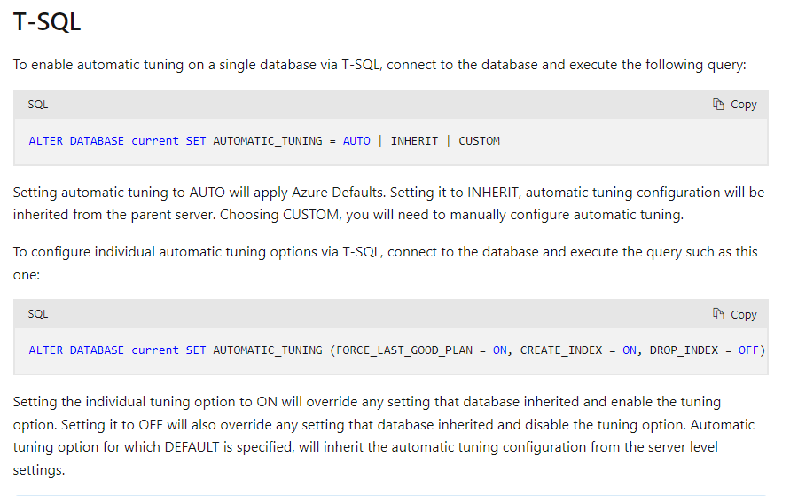 Automatic Tuning