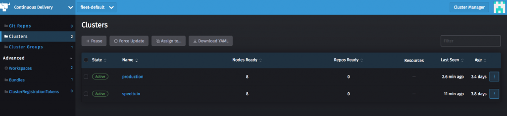 fleet-default for downstream clusters