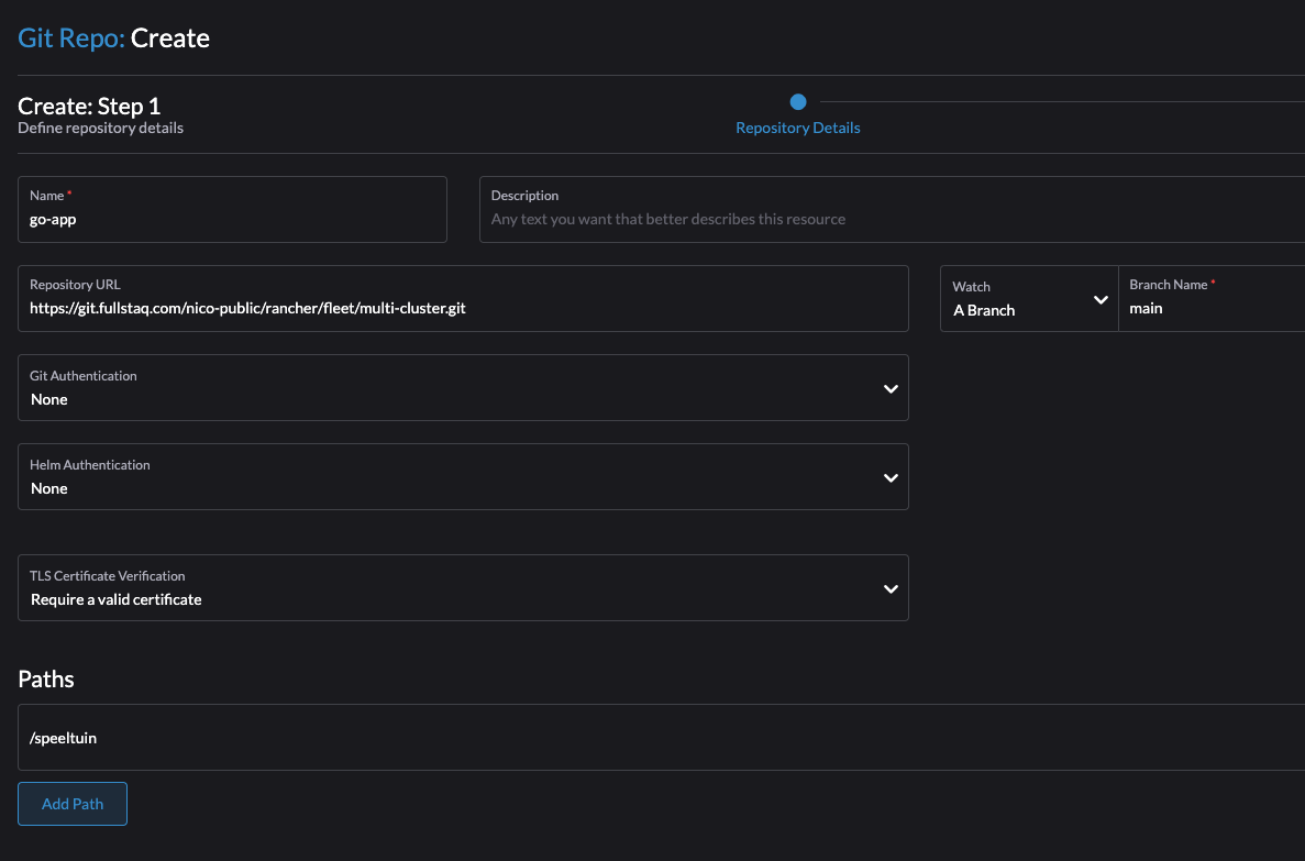 git repo create - step 1